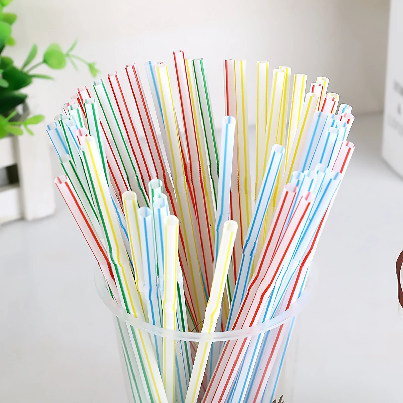 100-1500PCS Colorful & Black Flexible Drinking Straws for Parties Wedding Kitchen Wholesale for Home Parties Milk Juice Drinks