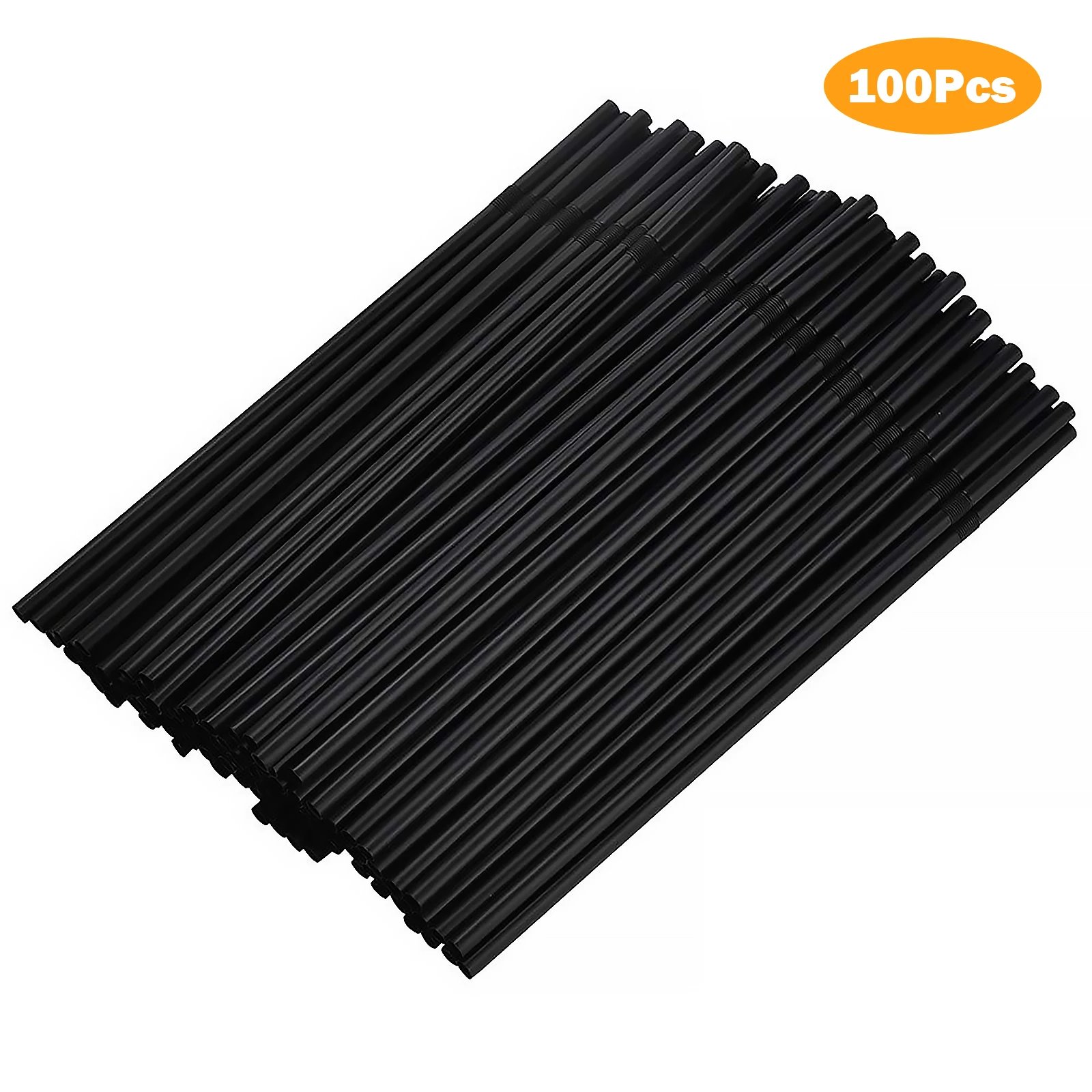 100-1500PCS Colorful & Black Flexible Drinking Straws for Parties Wedding Kitchen Wholesale for Home Parties Milk Juice Drinks