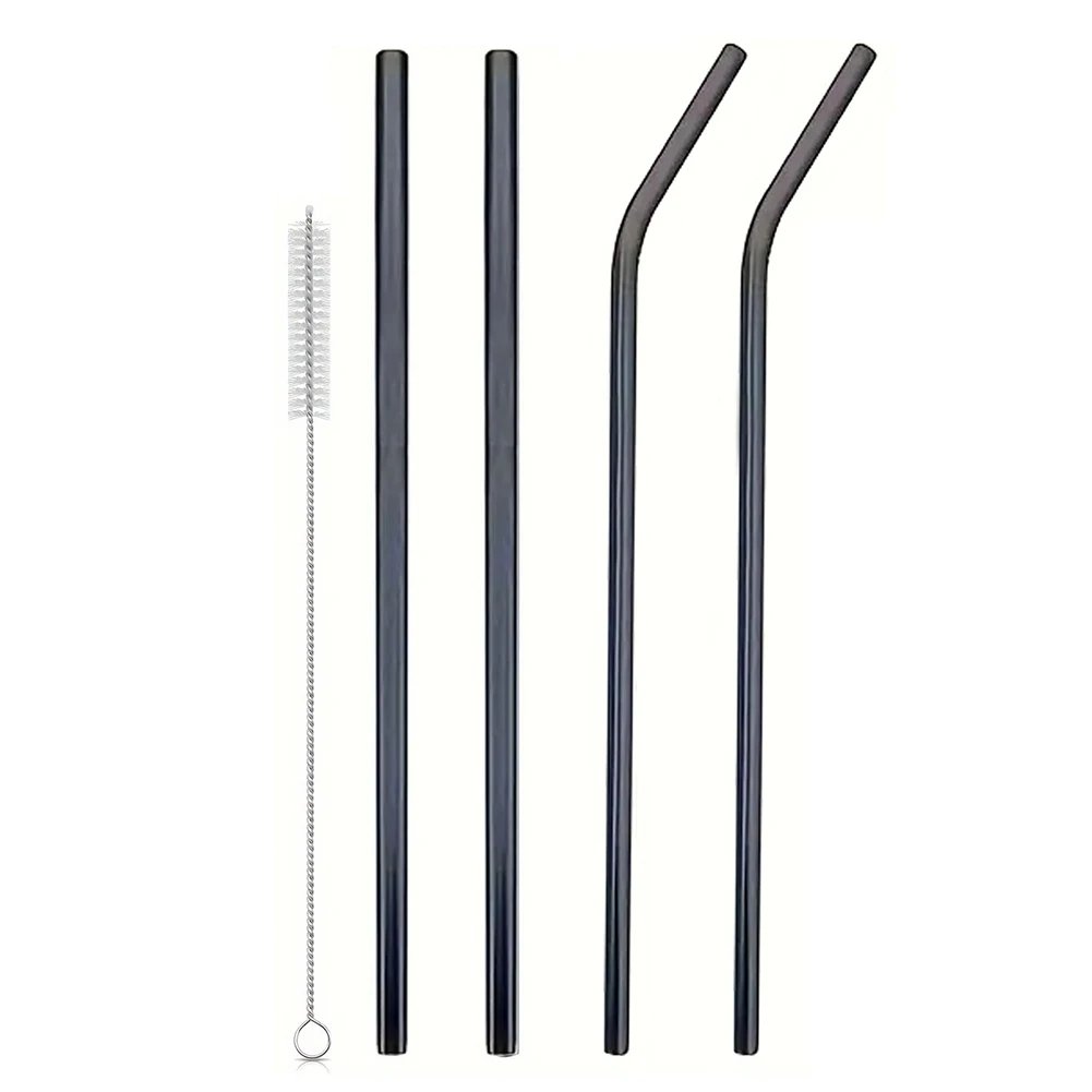 4Pcs Stainless Steel Straw with Straw Cleaner Replacement Straw Metal Straw for Stanley 40oz Cup Accessories