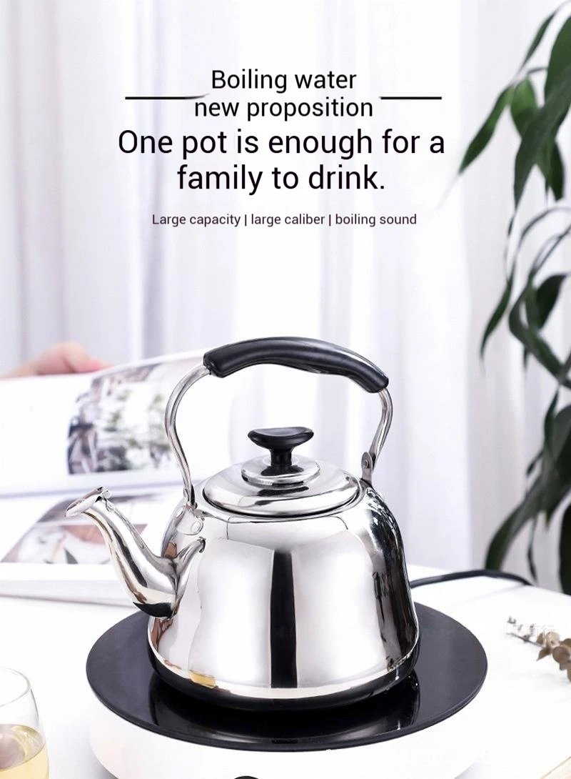 2.1 Quart Stainless Steel Whistling Tea Kettle for Stovetop &ndash; Classic Teapot with Tea Infuser, Foldable Heat-Resistant Handle