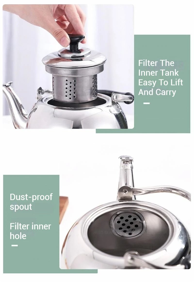 2.1 Quart Stainless Steel Whistling Tea Kettle for Stovetop &ndash; Classic Teapot with Tea Infuser, Foldable Heat-Resistant Handle