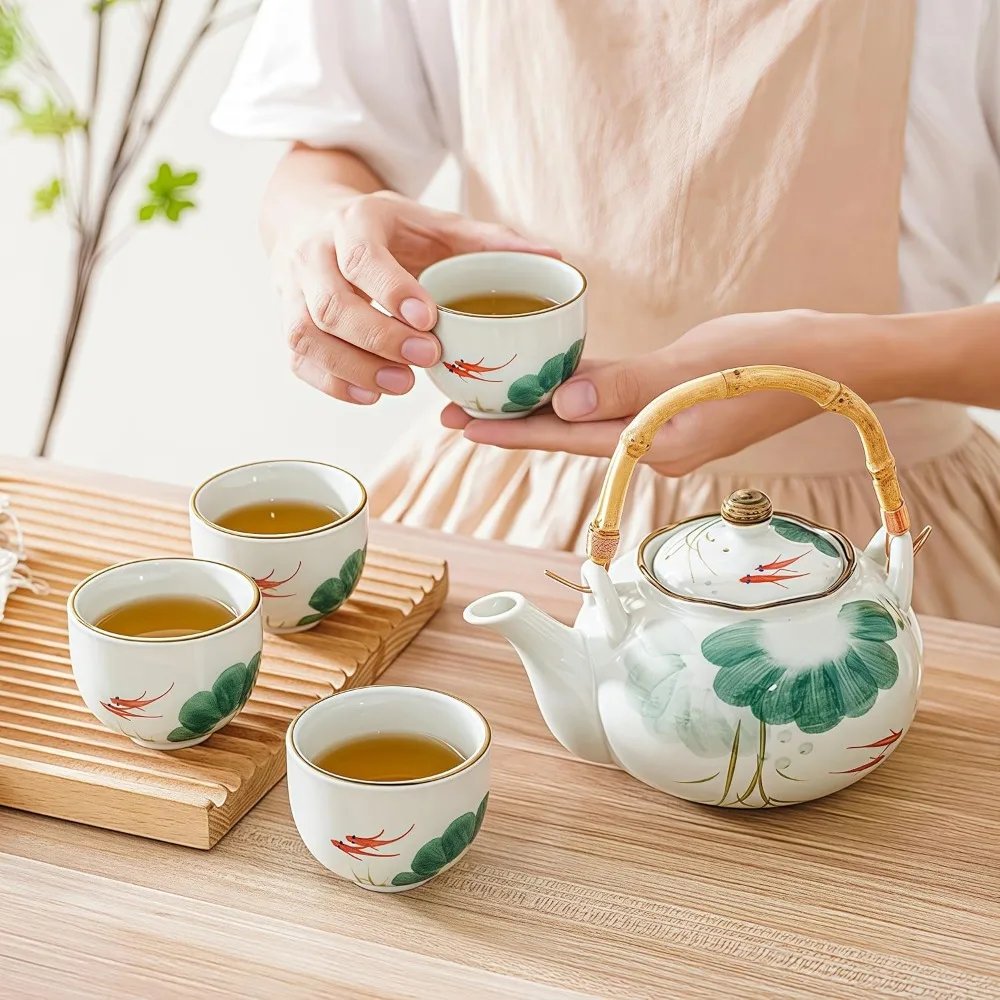 Old Craftsman Teapot Japanese Teapot and Cup Set Detachable loose-leaf Tea infuser - 1 ceramic teapot (22 oz.)