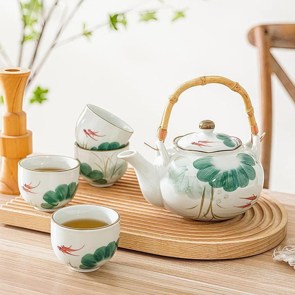 Old Craftsman Teapot Japanese Teapot and Cup Set Detachable loose-leaf Tea infuser - 1 ceramic teapot (22 oz.)