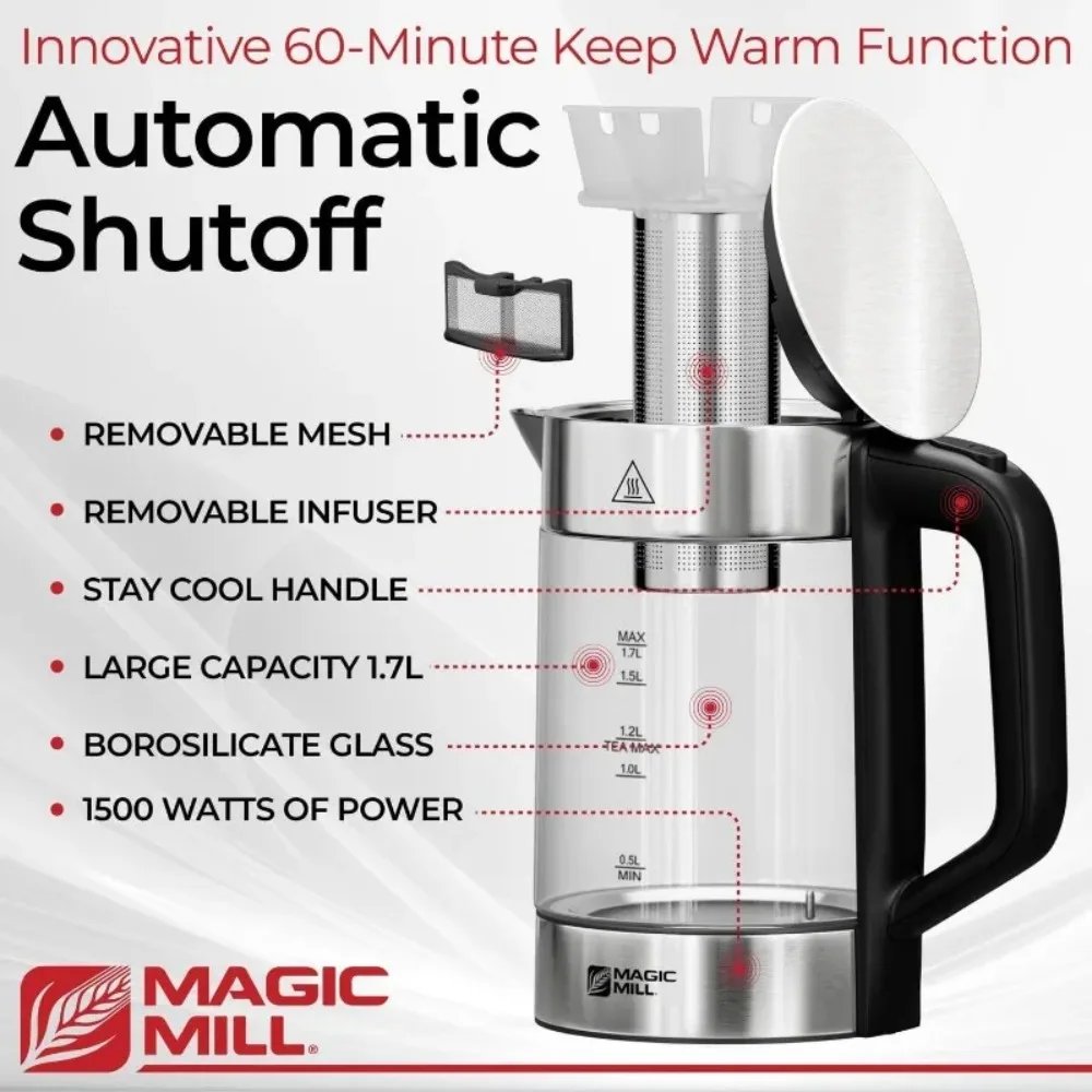 Hot Sale.Pro Electric Kettle with tea Infuser and Temperature Control - Keep Warm Function, Rapid Boil, Automatic Safety Shut Hot Sale.Pro Electric Kettle with tea Infuser and Temperature Control - Keep Warm Function, Rapid Boil, Automatic Safety Shut
