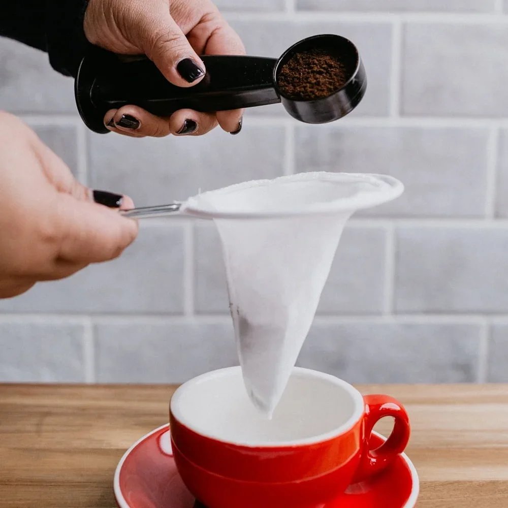 Reusable Coffee Filter Fine Mesh Strainer Tea Infuser Eco-Friendly Pour Over Coffee Maker Durable Kitchen Tool Ground-Free