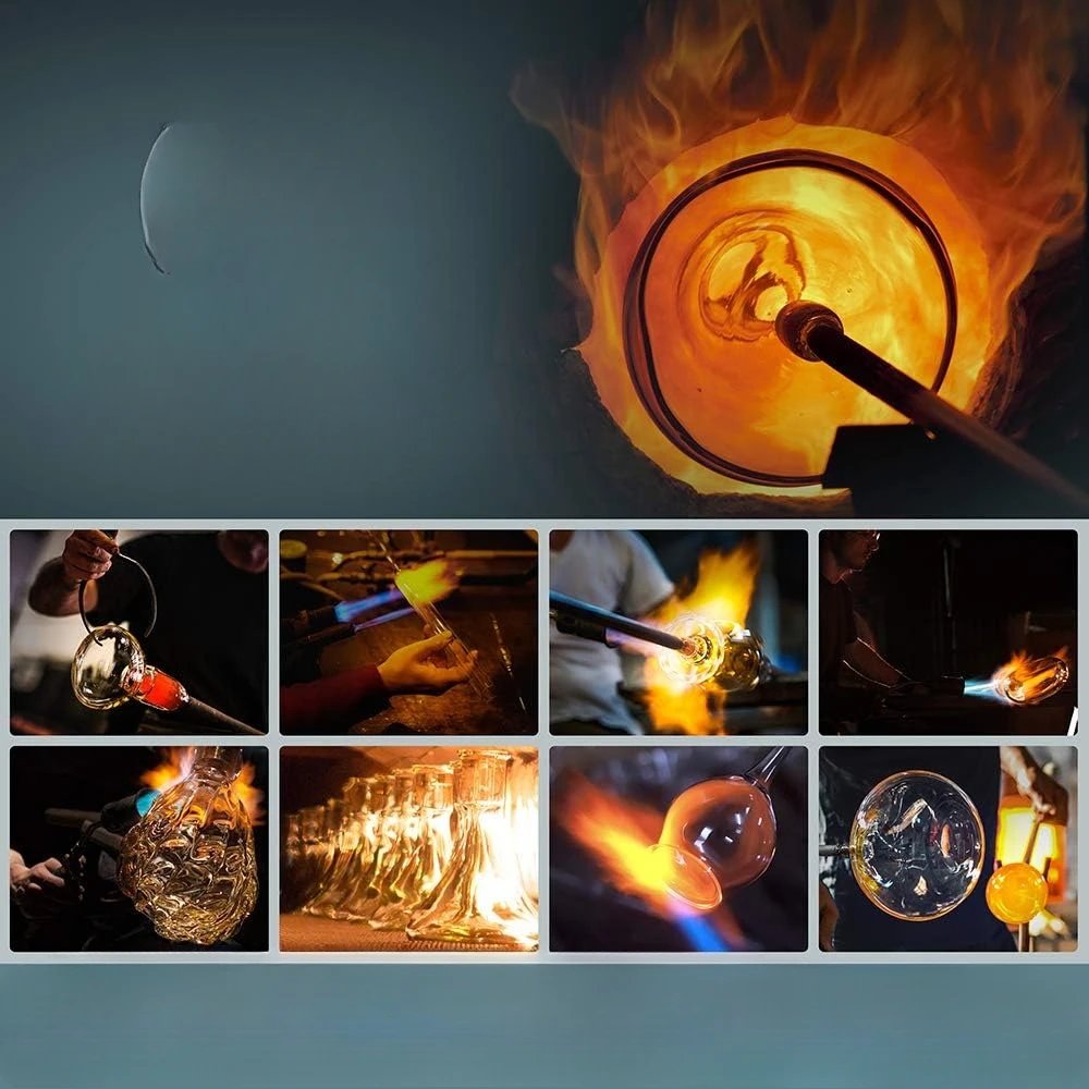 Pyrex teapot set, removable loose tea infuser (standard size: 32 oz /946ml) and four borosilicate glass teacups