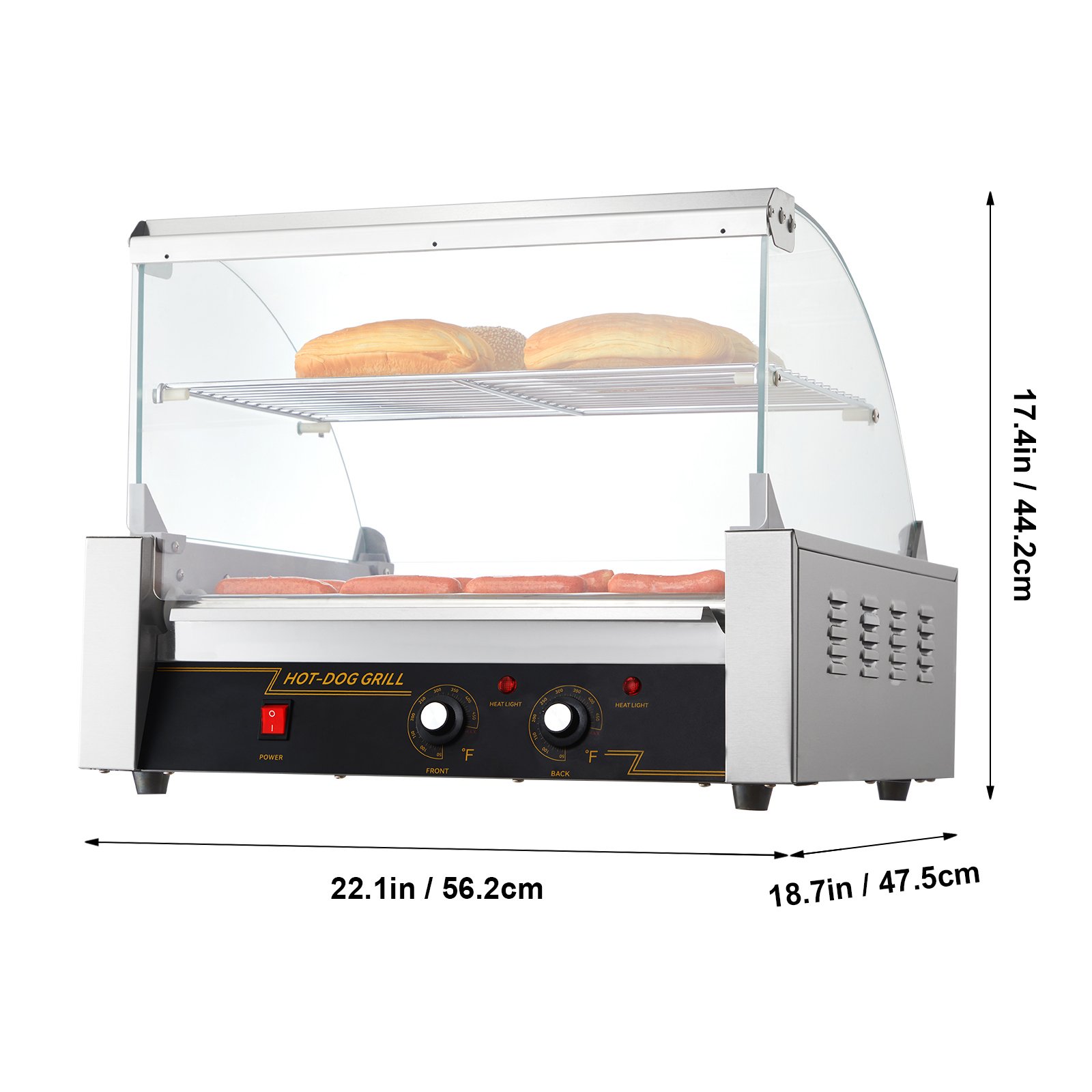 SucceBuy  5/7/11 Commercial Hot Dog Roller Electric Sausage Maker Barbecue Grill Machine for Camping Party Home Appliance 110V