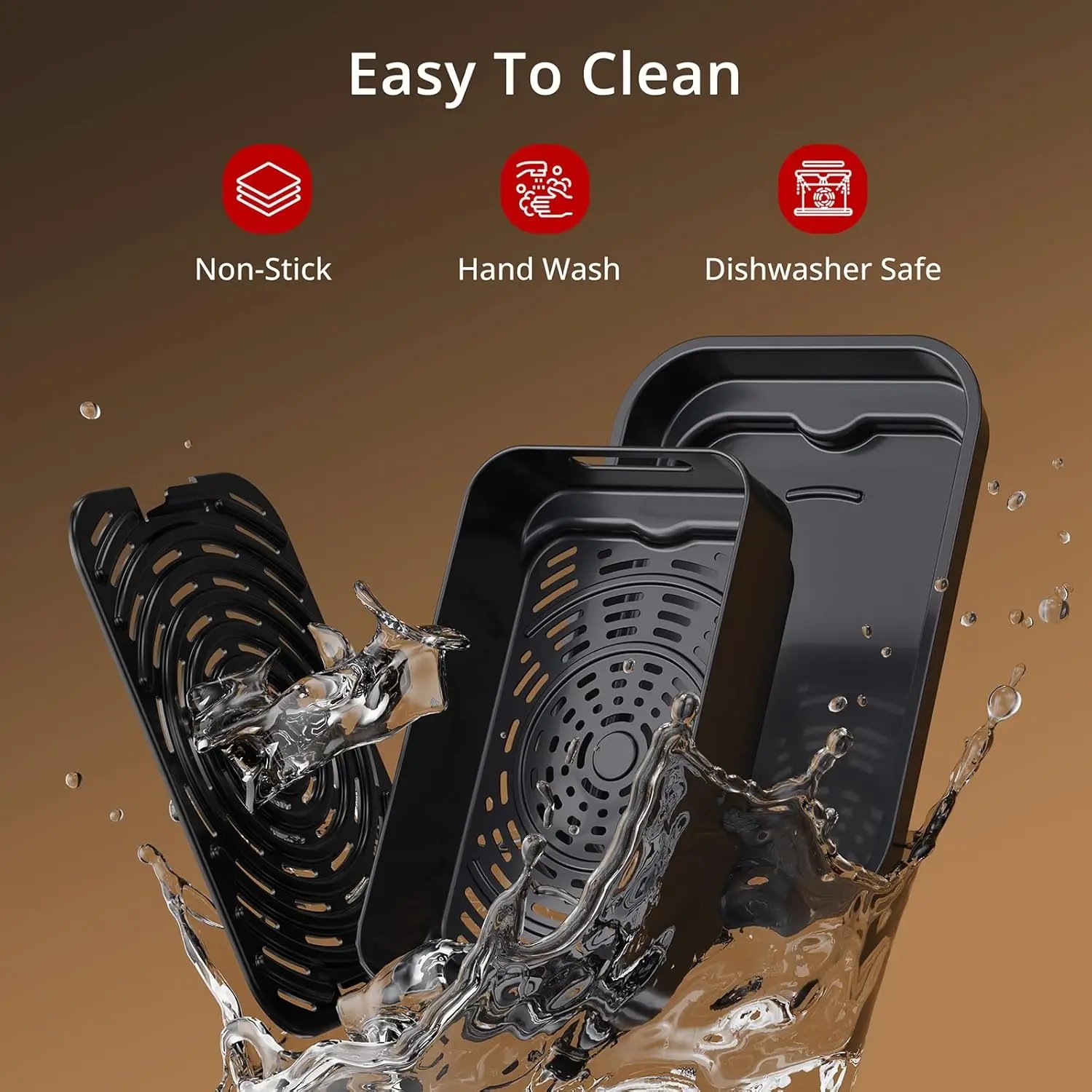 7-in-1 Smokeless Indoor Electric Air Grill Fryer Combo with See-Through Window Removable Plates,up to 450&deg;F,1750W,Even Heat,4Qt