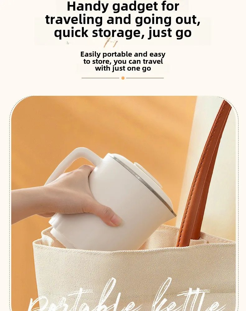 Travel Folding Kettle Outdoor Portable Small Folding Kettle 304 Stainless Steel Electric Kettle Boiler