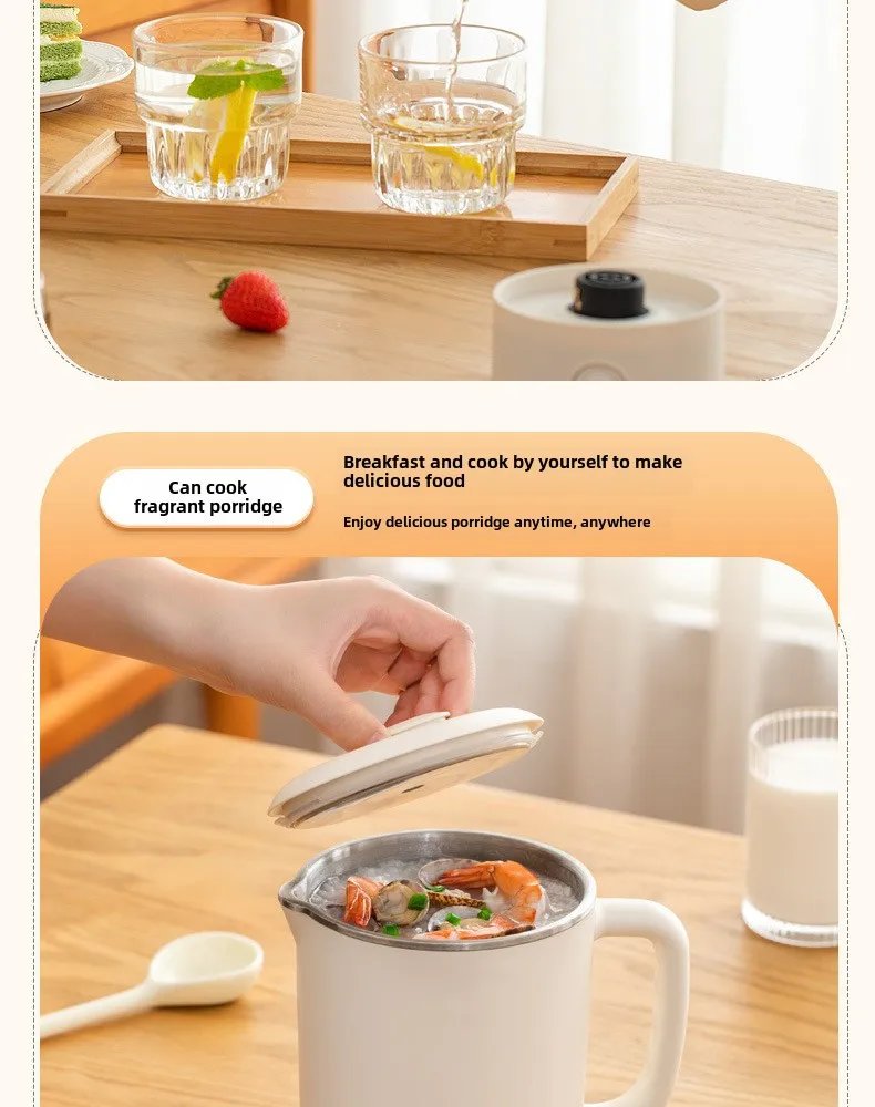 Travel Folding Kettle Outdoor Portable Small Folding Kettle 304 Stainless Steel Electric Kettle Boiler