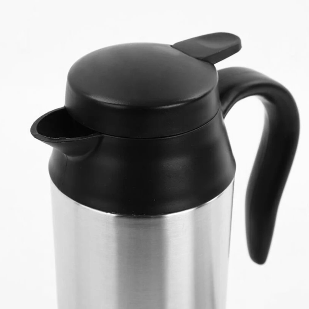 12V 24V Electric Heating Car Kettle Camping Travel Kettle Water Coffee Milk Thermal Mug 750/450ML Heating Cup Stainless Steel