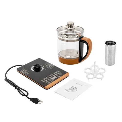 1.8L Electric Glass Tea Kettle - Multifunction Hot Water Boiler with Keep Warm & 6 Temp Settings, BPA-Free  glass teapot