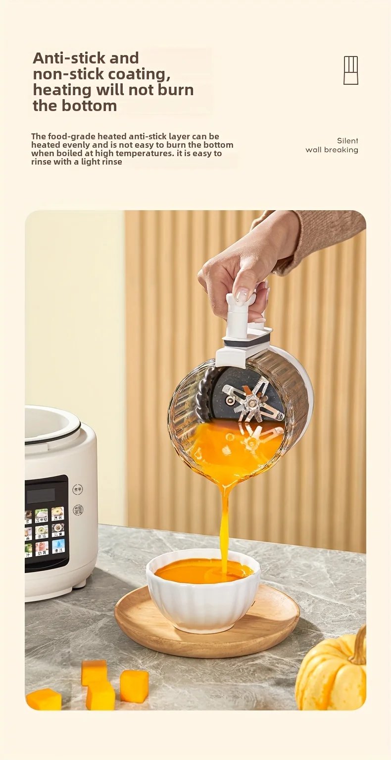 Soybean Milk Multi Functional Milk Maker with 50oz Large Capacity, and Automatic Cleaning Function Blenders