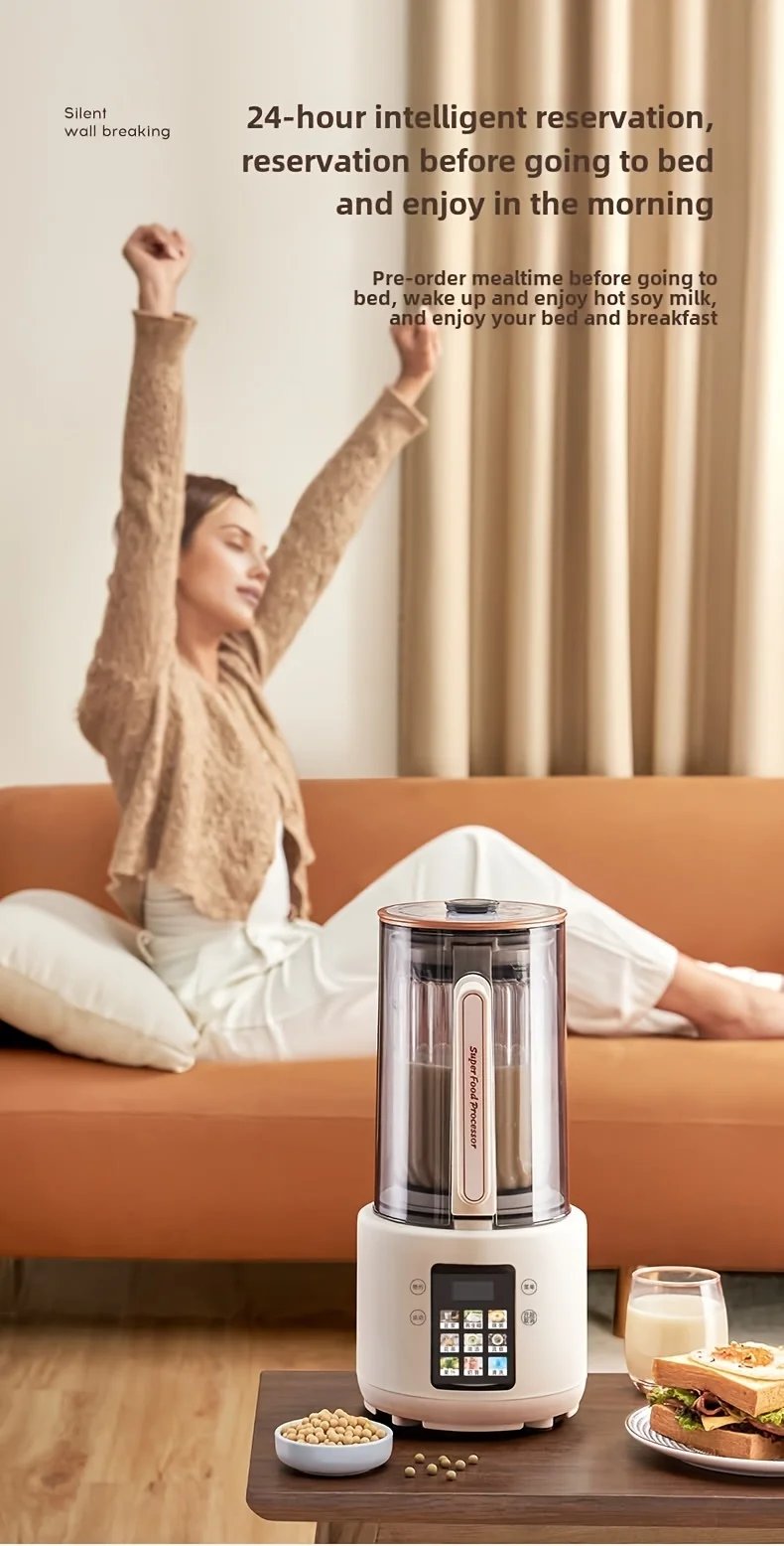 Soybean Milk Multi Functional Milk Maker with 50oz Large Capacity, and Automatic Cleaning Function Blenders