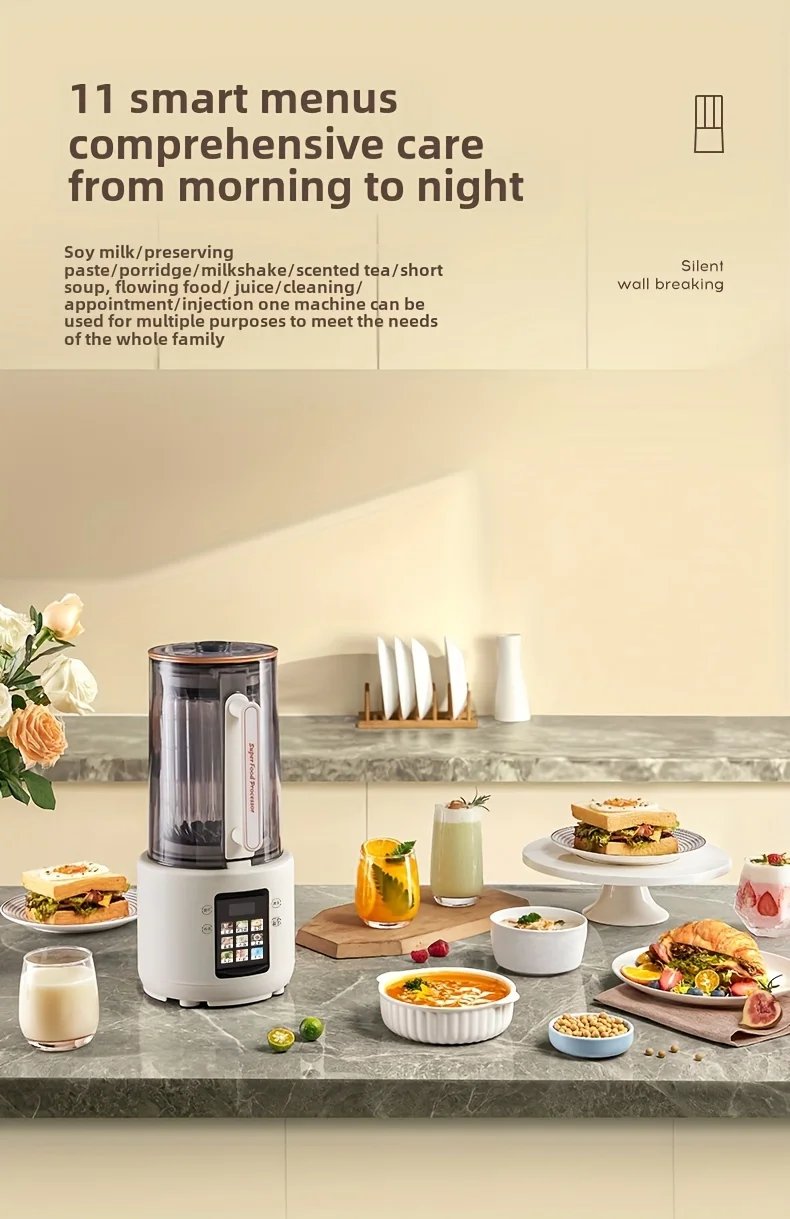 Soybean Milk Multi Functional Milk Maker with 50oz Large Capacity, and Automatic Cleaning Function Blenders