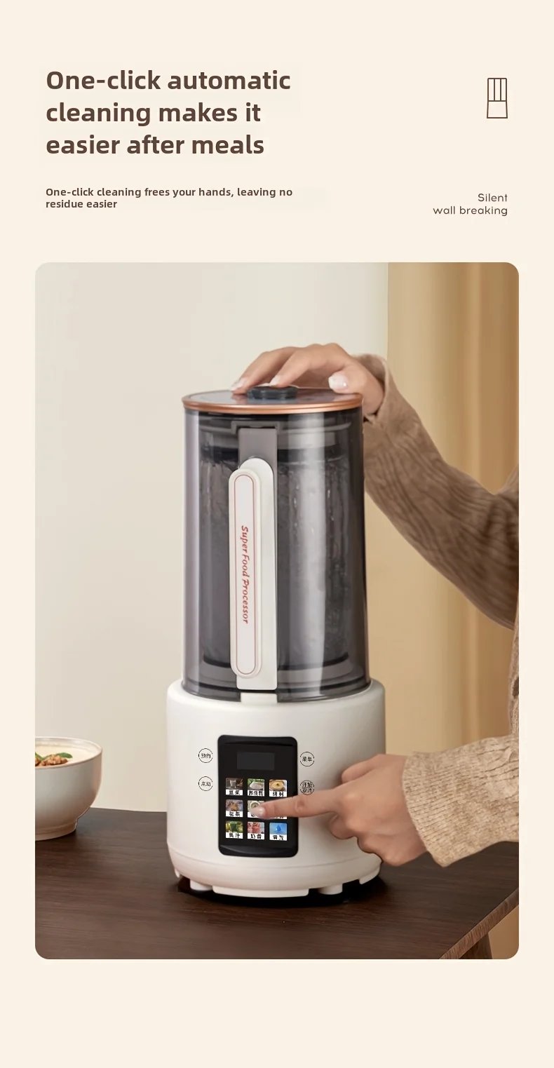 Soybean Milk Multi Functional Milk Maker with 50oz Large Capacity, and Automatic Cleaning Function Blenders