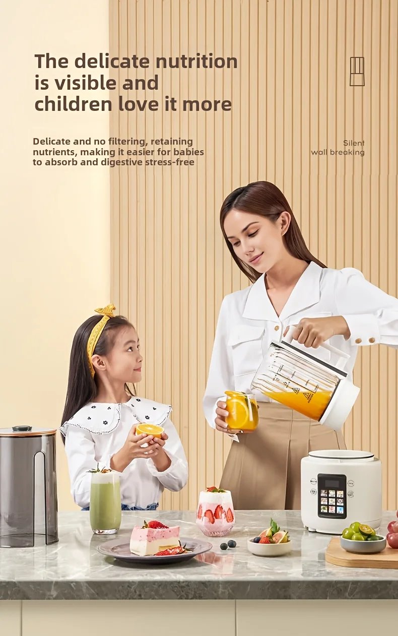 Soybean Milk Multi Functional Milk Maker with 50oz Large Capacity, and Automatic Cleaning Function Blenders