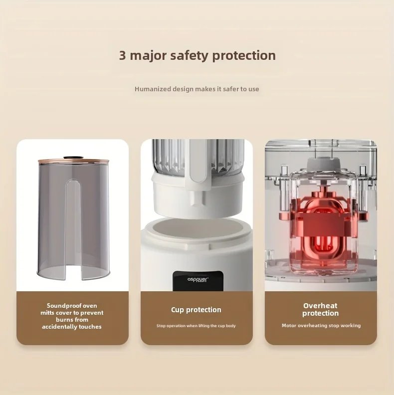 Soybean Milk Multi Functional Milk Maker with 50oz Large Capacity, and Automatic Cleaning Function Blenders