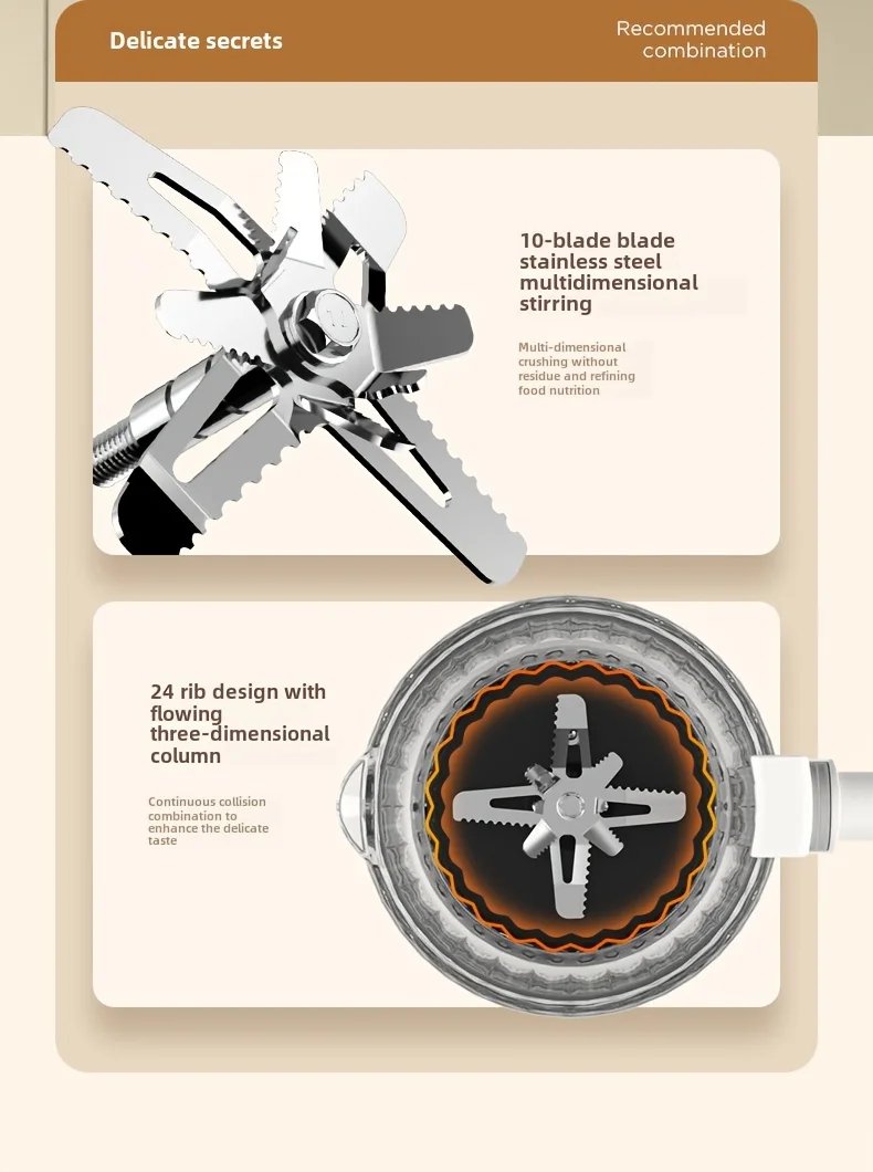 Soybean Milk Multi Functional Milk Maker with 50oz Large Capacity, and Automatic Cleaning Function Blenders