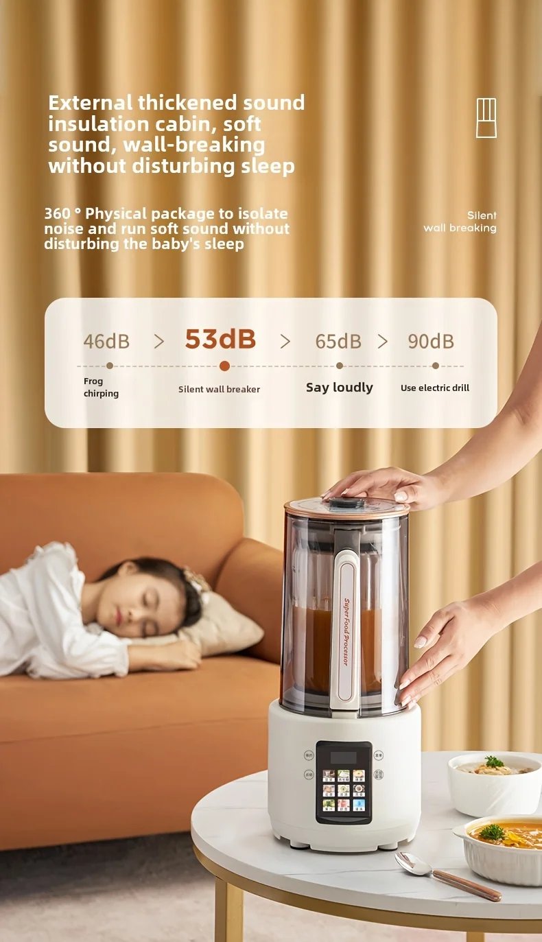 Soybean Milk Multi Functional Milk Maker with 50oz Large Capacity, and Automatic Cleaning Function Blenders