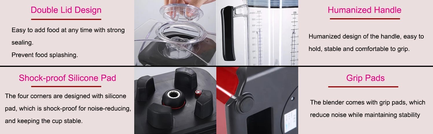 Commercial Quiet Shield Blender 2200W Professional Blenders 2.2L/ 74oz BPA-Free Pitcher for Ice Crushing, Shakes and Smoothies