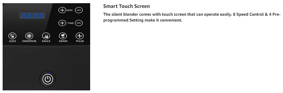 Commercial Quiet Shield Blender 2200W Professional Blenders 2.2L/ 74oz BPA-Free Pitcher for Ice Crushing, Shakes and Smoothies