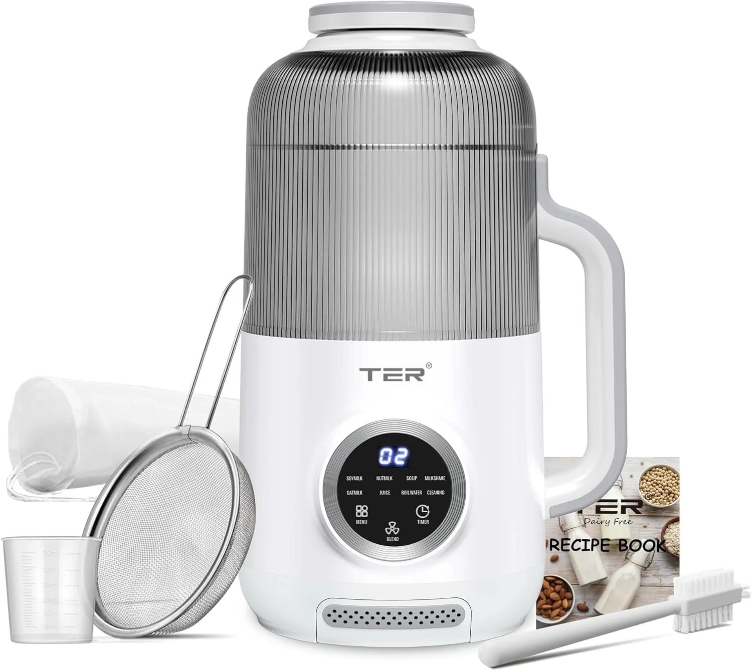 10-in-1 Multifunctional Nut Milk Maker 40oz Electric Blender Machine for Homemade Almond Oat Soy Juice Soup Soybean Milk Maker