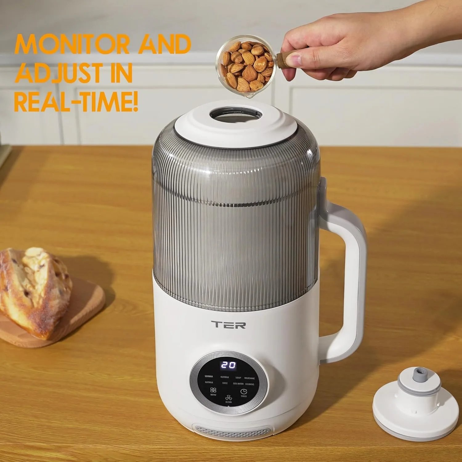 10-in-1 Multifunctional Nut Milk Maker 40oz Electric Blender Machine for Homemade Almond Oat Soy Juice Soup Soybean Milk Maker