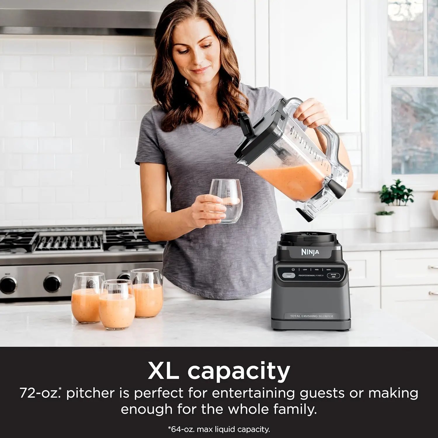 Ninja Blender, For-Smoothies, Salsa, Shakes, Slush, and-Frozen Drinks, Blender, Pitcher, and-Lid,Blender for-Kitchen,Crushes Ice