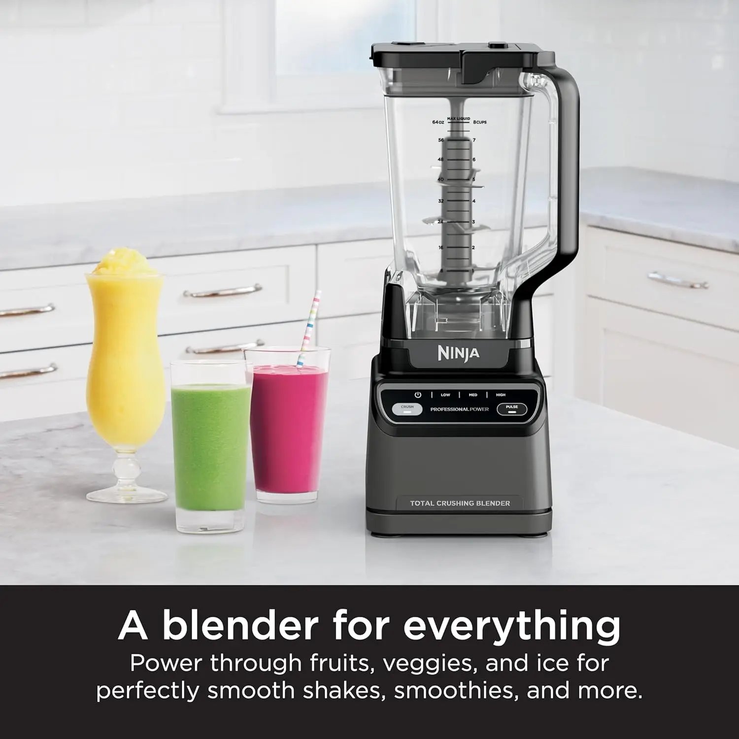 Ninja Blender, For-Smoothies, Salsa, Shakes, Slush, and-Frozen Drinks, Blender, Pitcher, and-Lid,Blender for-Kitchen,Crushes Ice