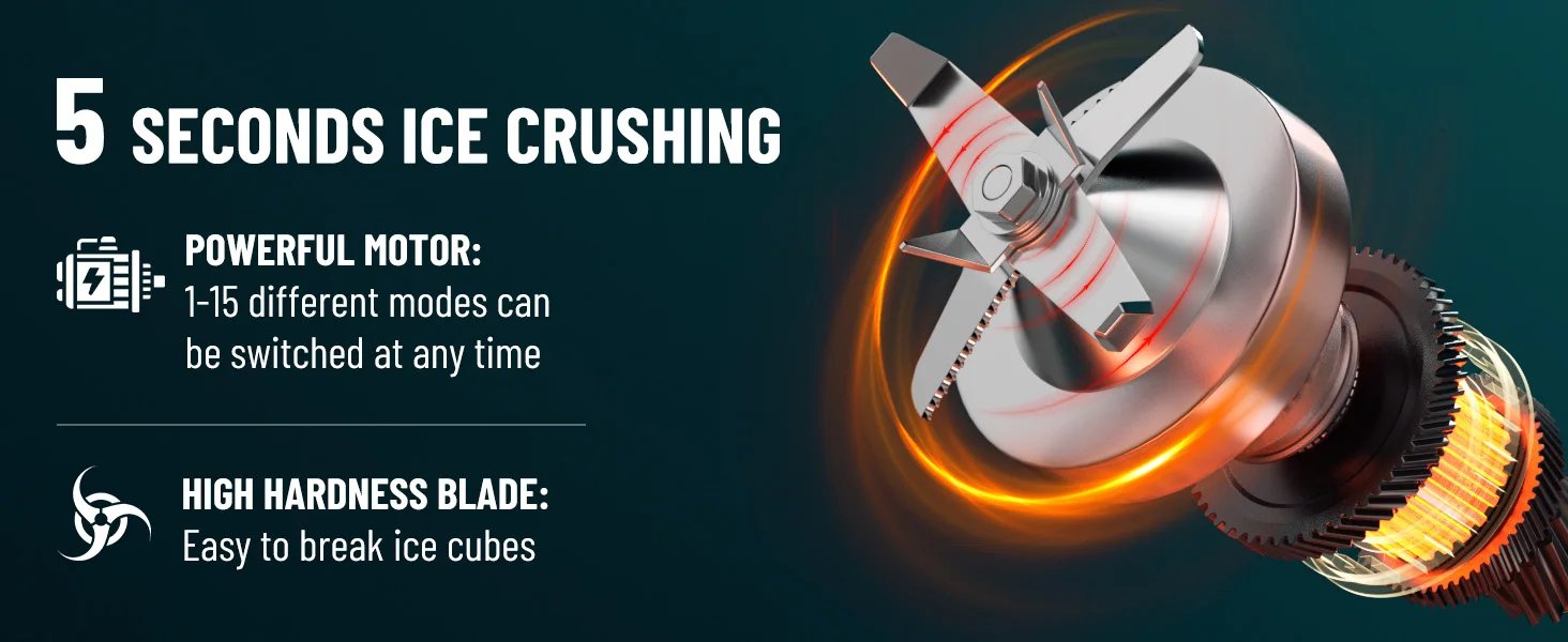 WantJoin Commercial Professional Blender With Shield Quiet Sound Enclosure 2200W Industries Strong and Quiet,Self-Cleaning WantJoin Commercial Professional Blender With Shield Quiet Sound Enclosure 2200W Industries Strong and Quiet,Self-Cleaning