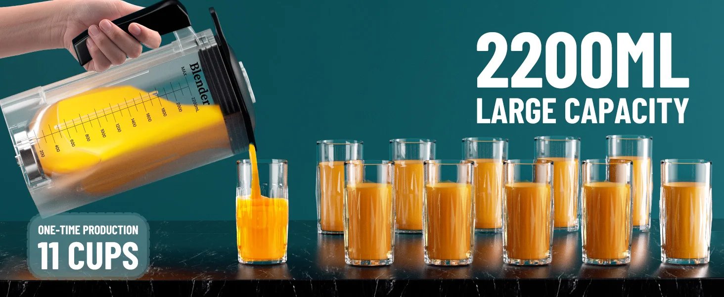 WantJoin Commercial Professional Blender With Shield Quiet Sound Enclosure 2200W Industries Strong and Quiet,Self-Cleaning WantJoin Commercial Professional Blender With Shield Quiet Sound Enclosure 2200W Industries Strong and Quiet,Self-Cleaning