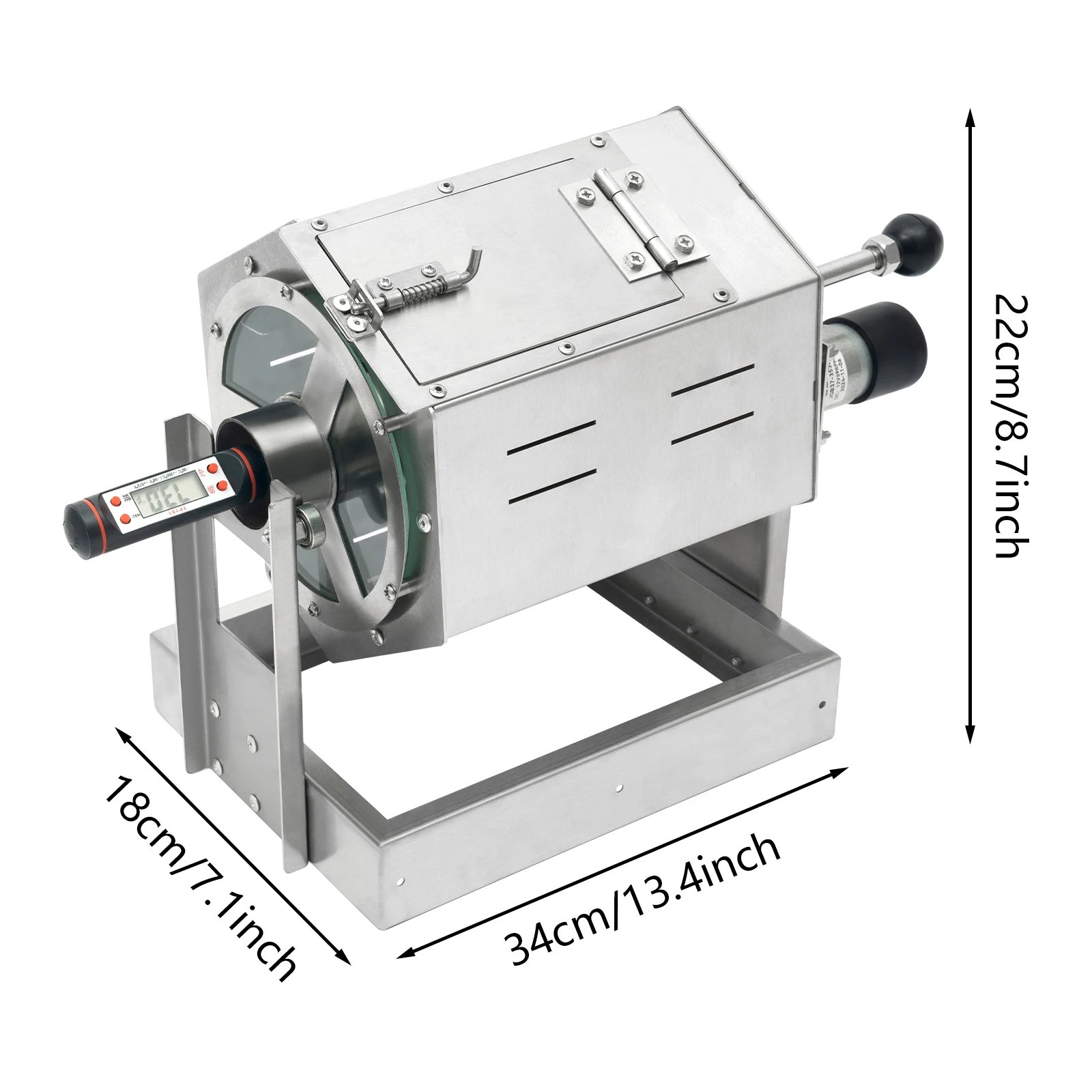 25W Coffee Bean Roaster Coffee Bean Baker Gas Burner Drum Type Coffee Roasting Machine