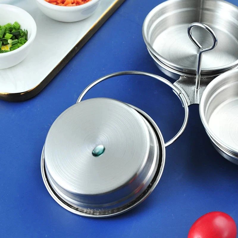 Stainless Steel Egg Poacher Poaching Pan Mould Omelette Egg Steamer Steamed Egges Mold Hoousehold Kitchen Cooking Tool Gadget
