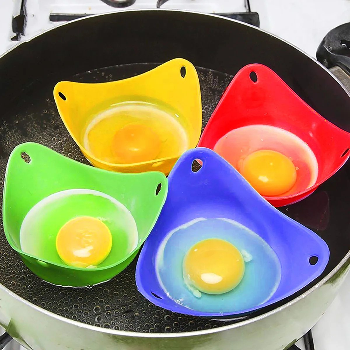 Silicone Egg Poacher Cups Egg Boiler Mold Cup for Microwave Air Fryer Stovetop Eggs Cooking  Household Tools Kitchen Tools