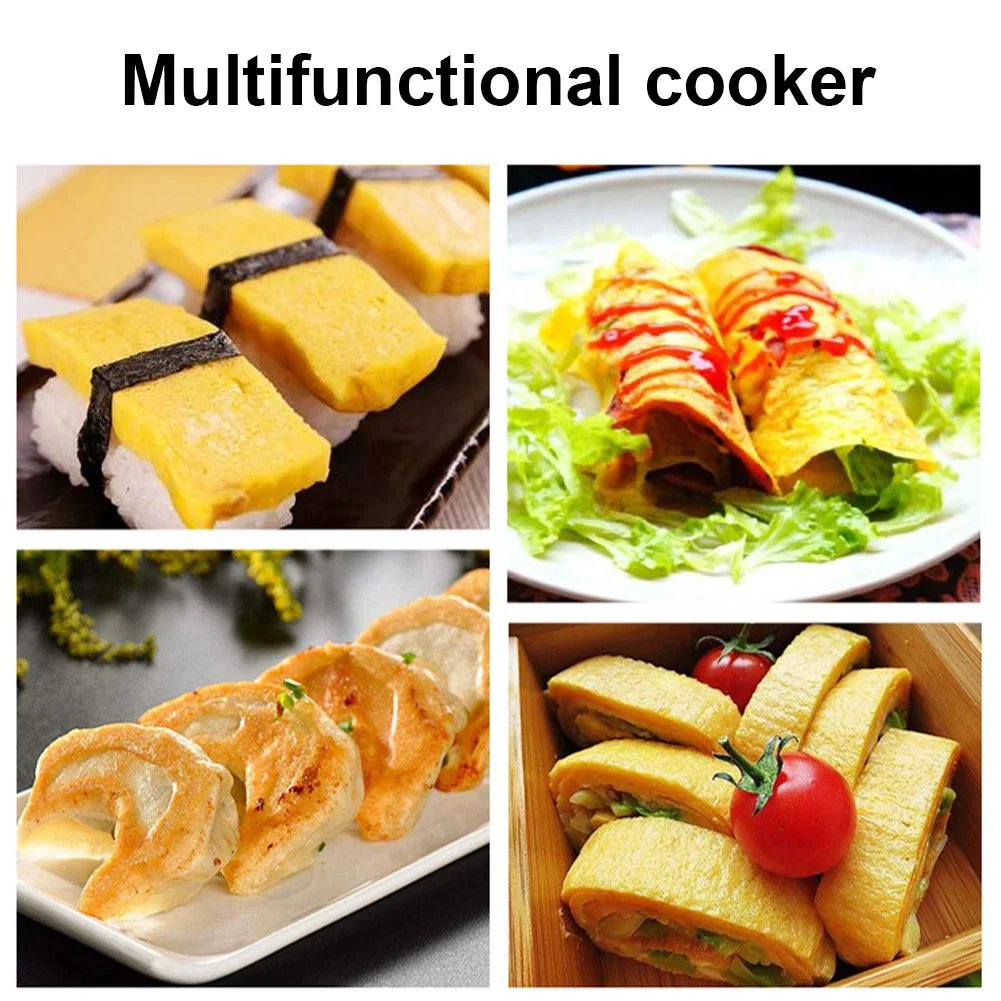 Cast Iron Non Stick Pan Mini Egg Frying Japanese Thickened Pot Non-Stick Tamagoyaki Frying Pan for Home Kitchen Cooking