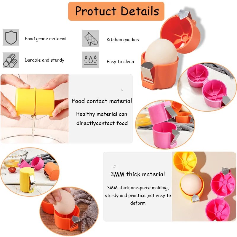 Egg Shell Opener,Egg Cracker Tool,Handheld Egg Opener for Hard Boiled Eggs, Stainless Steel Eggshell Breaker Egg Shell Cutter Egg Shell Opener,Egg Cracker Tool,Handheld Egg Opener for Hard Boiled Eggs, Stainless Steel Eggshell Breaker Egg Shell Cutter