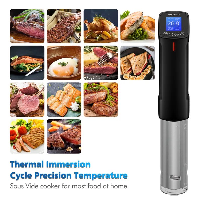 INKBIRD US Stock WiFi Sous Vide Machine US Plug Sous Vide Cooker APP Remote Control with Recipes Alarms Timer For Cooking Meat