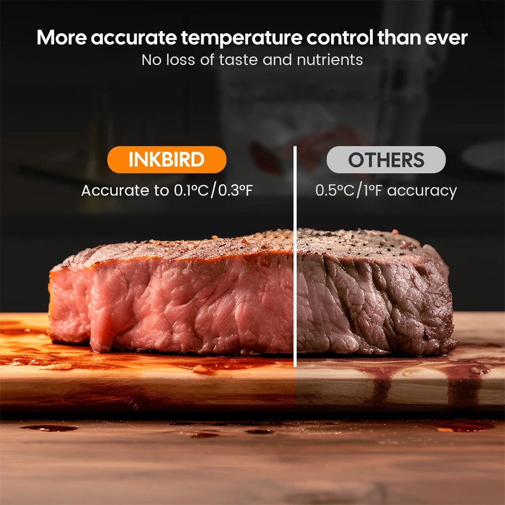 INKBIRD US Stock WiFi Sous Vide Machine US Plug Sous Vide Cooker APP Remote Control with Recipes Alarms Timer For Cooking Meat