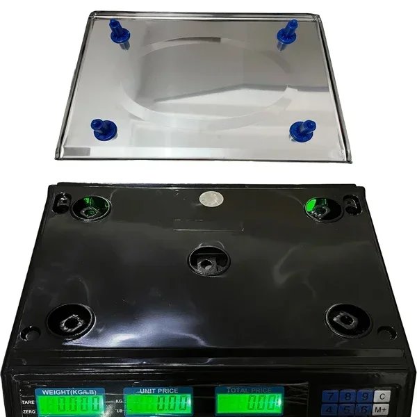 40kg/5g Digital Price Computing Scale for Vegetable US Plug Silver & Black