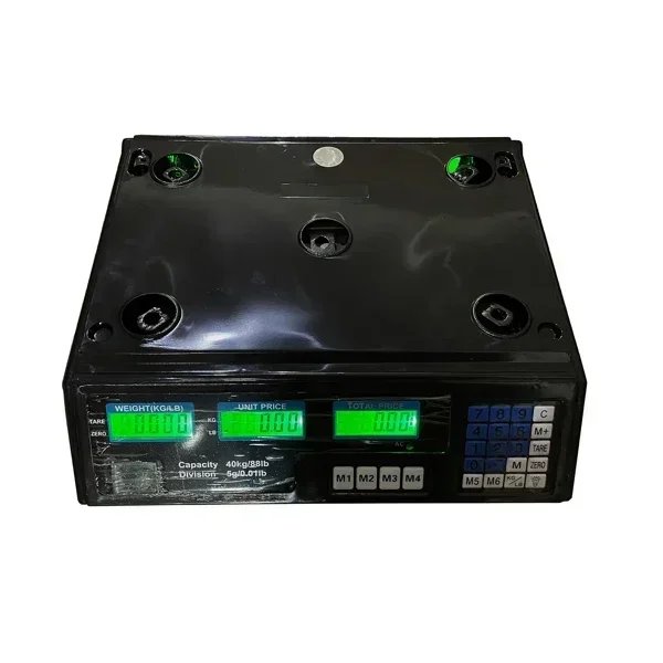 40kg/5g Digital Price Computing Scale for Vegetable US Plug Silver & Black