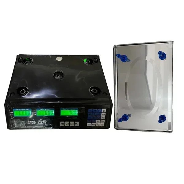 40kg/5g Digital Price Computing Scale for Vegetable US Plug Silver & Black