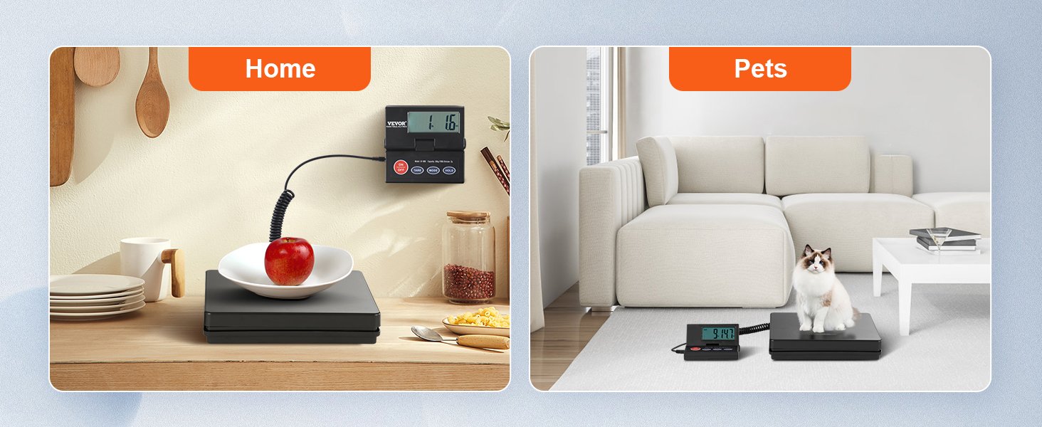 SucceBuy 110 lbs Digital Postal Shipping Scale with Timer 90&deg; Foldable LCD Screen AC/DC Powered Package Scale for Laggage Home