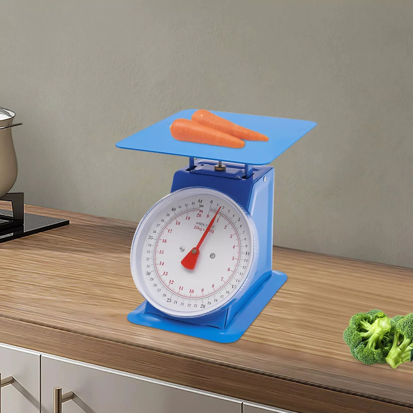 20kg/44lb Dual-Scale Mechanical Spring Scale: Portable & Accurate for Home & Industrial Use
