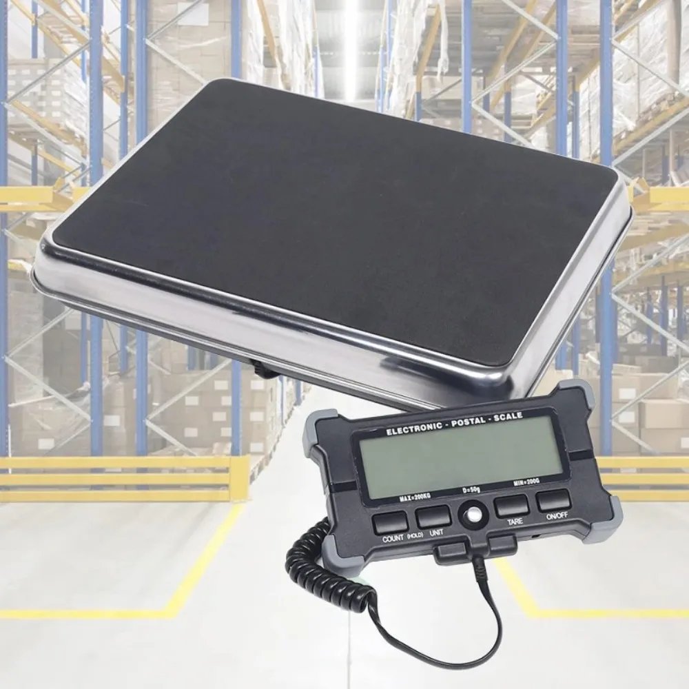 440lb Digital Shipping and Postal Scale with Heavy Duty Stainless Steel Platform Industrial Floor Scale 2 AAA Batteries Include 440lb Digital Shipping and Postal Scale with Heavy Duty Stainless Steel Platform Industrial Floor Scale 2 AAA Batteries Include