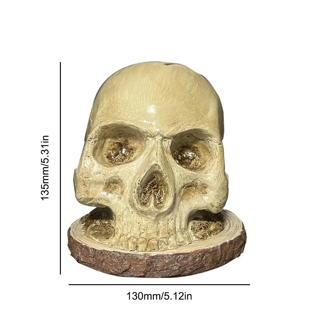 Skull Knife Holder Resin Horror Head Knife Rack Creative Fruit Chopping Knife Stand Halloween Party Decoration