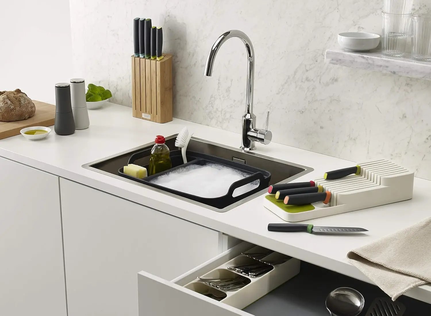 Knife Organizer, holds up to 9 knives, Kitchen Organization & Drawer Storage &ndash; Compact