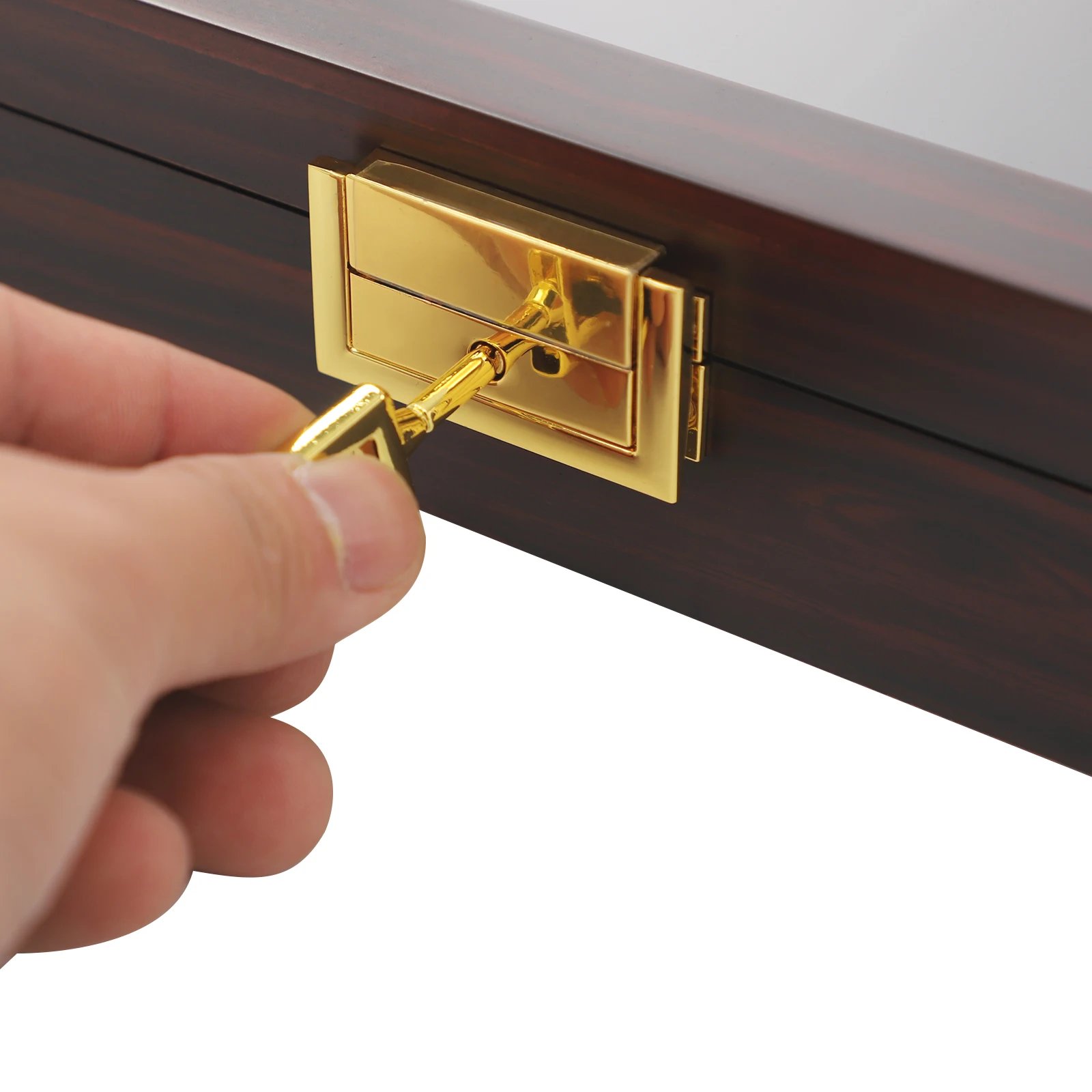 Knife Display Case Knife Storage Box Knife Display Case Organizer Collection Box Glass Metal Flannelette Walnut Color/Black