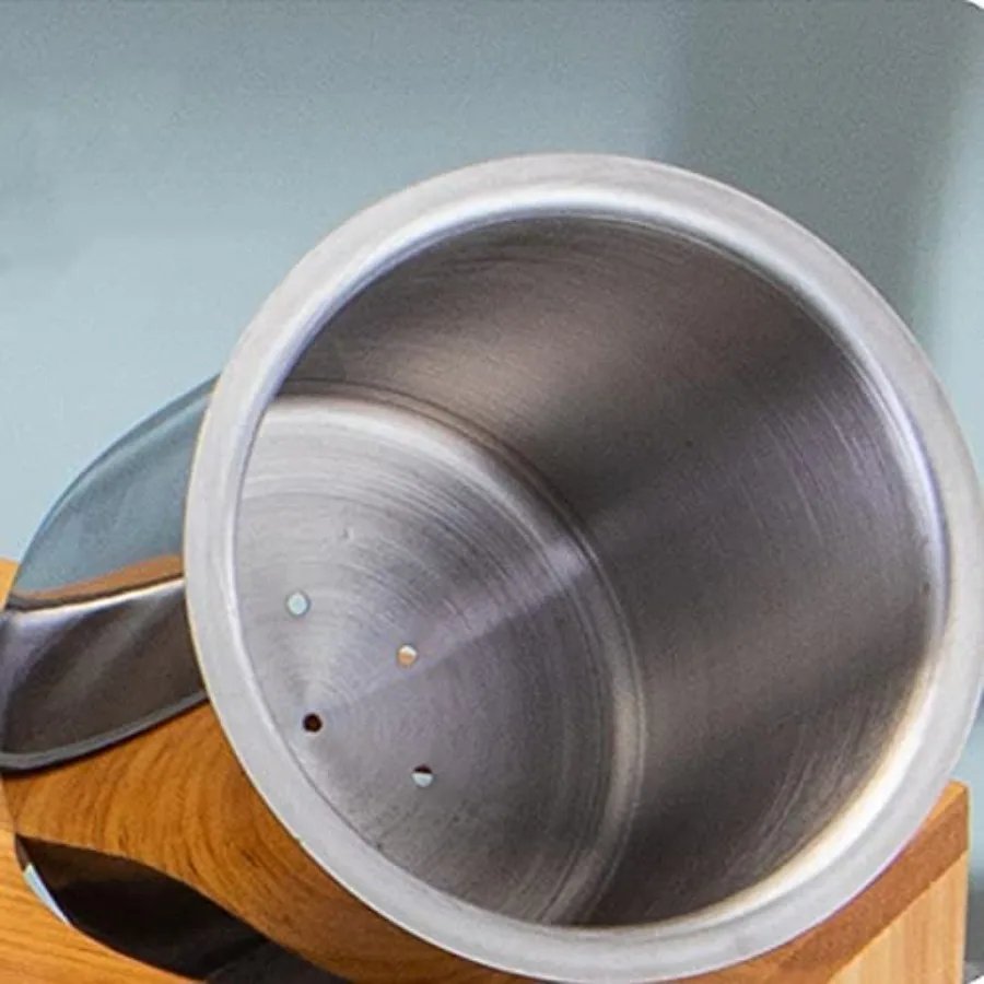 3 Pack Silverware Holder Stainless Steel Utensil Organizer with Wood Base for Spoons Knives and Forks Compact Flatware Caddy Id