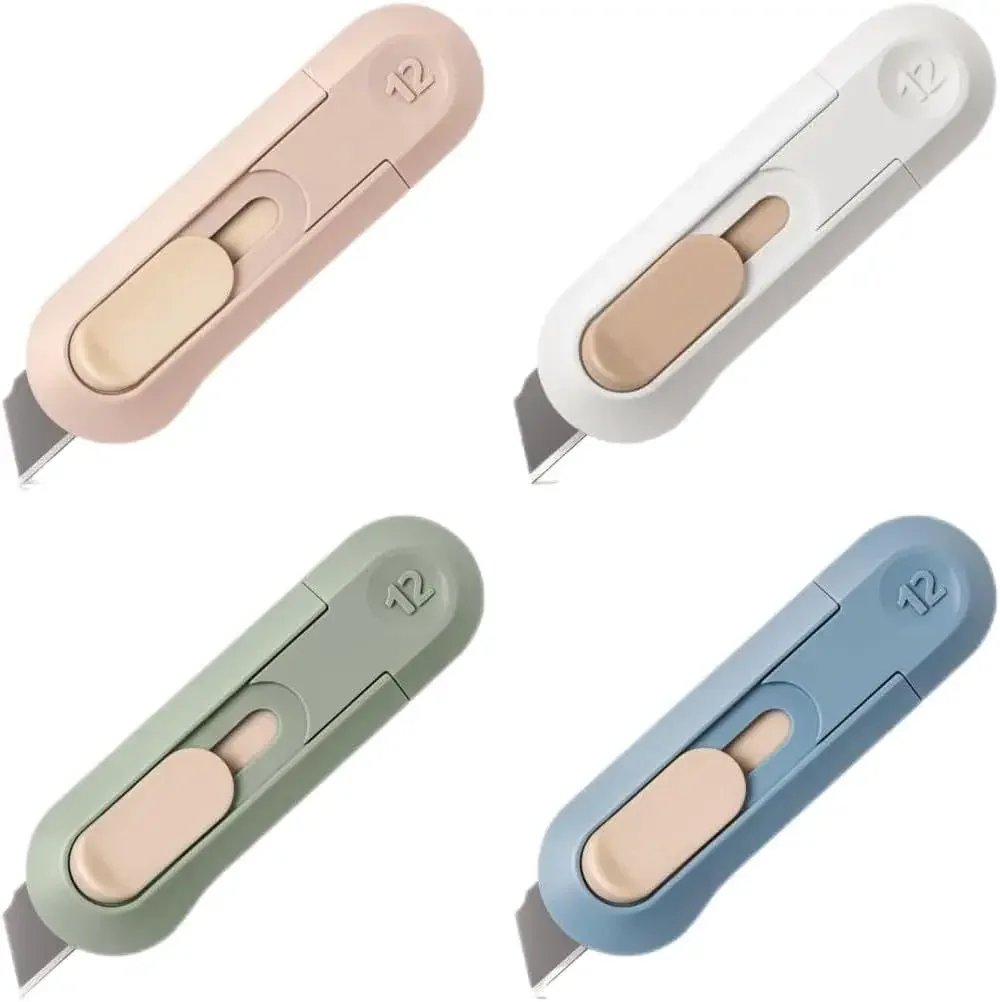 6 Boxes Portable Box Cutter, Retractable Multifunctional Cute Knife for Office, Home, Crafts, Carton, Cardboard, Paper, DIY